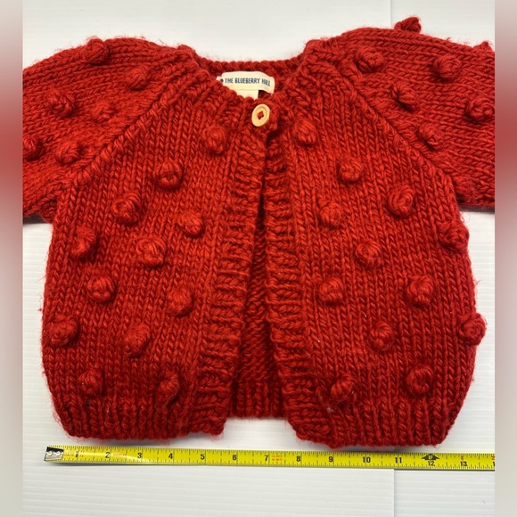 Rusty Red Girls | Bubble Knit Cardigan | - Picture 2 of 3
